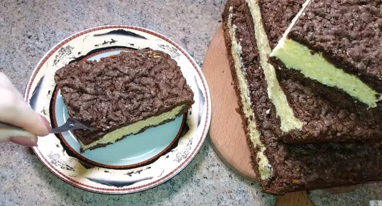 Ідеально до кави! Всі продукти завжди під рукою! Великий Тертий шоколадний пиріг з сиром