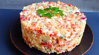 Салат з копченою куркою і овочами простий рецепт який підкорює смаком